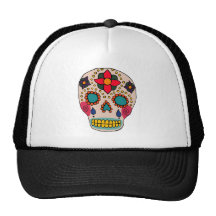 Mexikanischer Volkskunst-Zuckerschädel Mütze