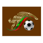 Mexiko-Flaggenemblem Fußball futbol Logo Postkarte