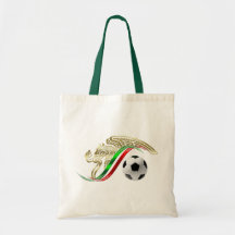 Mexiko-Flaggenemblem Fußball futbol Logo Tragetaschen