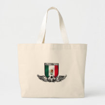 Mexiko winged Futbol Fans von Mexiko-Geschenken Leinentasche