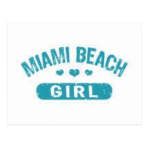 Miami Beach-Mädchen Postkarte