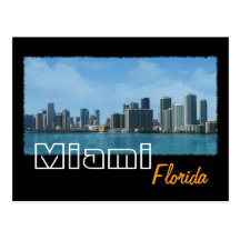 Miami-Skyline Postkarte