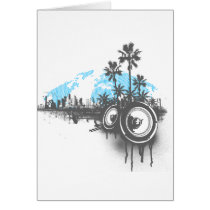 Miami-Ton - DJ-Lautsprecher-Disc-Jockey-Musik karten