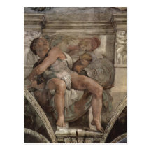 Michelangelo Buonarroti Deckenfresko zur Sch? pfun Postkarte