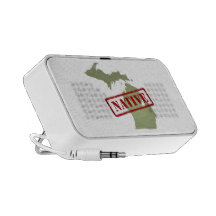 Michigan-Eingeborener mit Michigan-Karte Laptop Lautsprecher