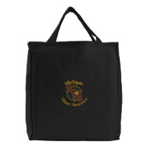 Michigan HERAUF Elche gestickte Tasche