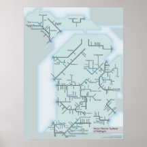 Michigan-Strom-Systeme 18" x 24" Plakate