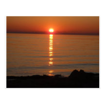 Michigansee-Sonnenuntergang Postkarte