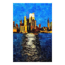 Midtown Manhattan am Sonnenuntergang Photo Drucke