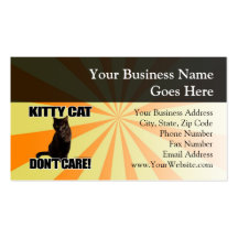 Miezekatze-Katze interessieren sich nicht Visitenkarten