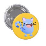 Miezekatze-Schlag-Blau-Knopf Anstecknadelbuttons
