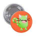 Miezekatze-Schlag-Grün-Knopf Anstecknadel