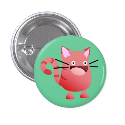 Miezekatze-Schlag-roter Knopf Button