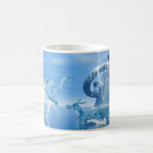 Migrations-Wasserhumanoid-Becher-Fantasie Kaffee Haferl
