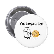 Milch und Plätzchen Anstecknadelbuttons