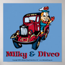 Milchiges und Divco Plakat