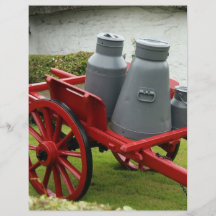 Milchkannenwagen Bedruckte Flyer