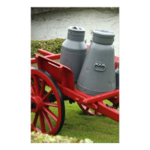 Milchkannenwagen Büropapier