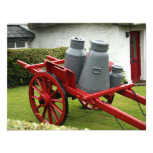 Milchkannenwagen Personalisierte Ankündigungskarten