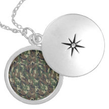 Militärwaldtarnungs-Hintergrund Medaillon