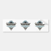 Militray Flugzeug-Verein - Ihr Text hier Autosticker