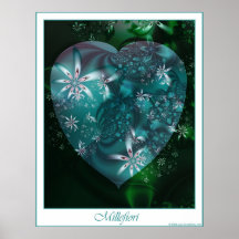 Millefiori Plakat - weiße Grenze