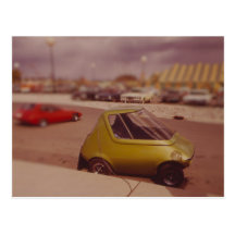 Miniatur des elektrischen Auto-1973 Postkarten