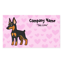 Miniaturpinscher-/Manchester-Terrier-Liebe Visitenkarten Vorlagen
