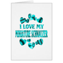 MINIATURSCHNAUZER Liebe Grußkarten