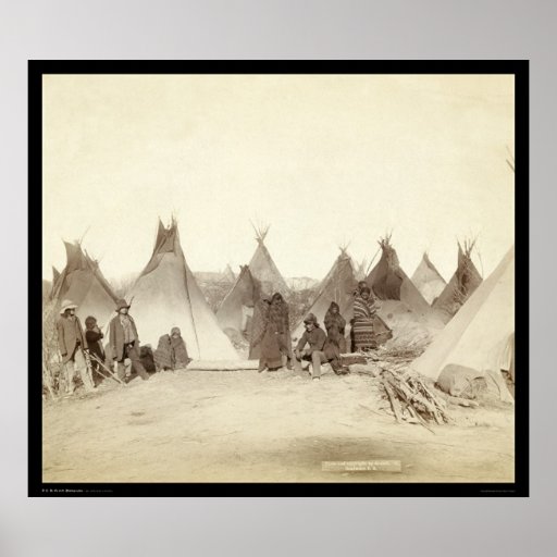 Miniconjou indisches Tipi-Lager Sd 1891 Plakatdrucke