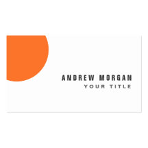 Minimalist der Kreise orange weißes und Graues mod Visitenkartenvorlage