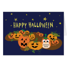 MiNiOwL - glückliche Halloween-Karte