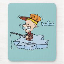 Minnesota Mangan-Eis, das Vintage Reise-Andenken f Mousepads