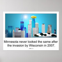 Minnesota nach Invasion durch Wisconsin;) Plakat