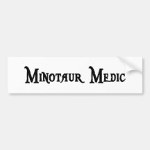 Minotaur Mediziner-Autoaufkleber