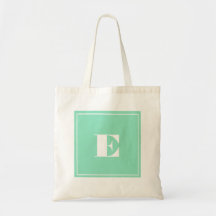 Mint Monogram Tote Bag