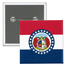 Missouri-Staats-Flagge Button