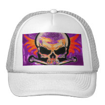 Mista BEÄNGSTIGENDER orange Phoenix Winged Schädel Cap