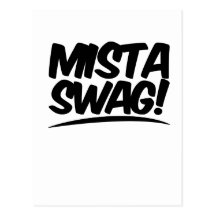 Mista Swag-Kleidung Postkarte