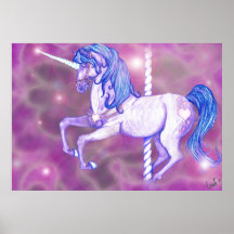 *Misty Dreaming* Fantasie-Einhorn-Kunst-Druck Plakate