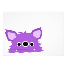 Mit Augen Einladung des Monster-lila drei