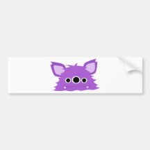 Mit Augen Monster lila drei Autosticker