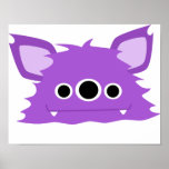 Mit Augen Plakat des Monster-lila drei