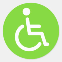 Mit Behinderung Symbol Aufkleber