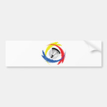 Mit Fallschirm abspringendes Tricolor Emblem Autosticker