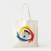 Mit Fallschirm abspringendes Tricolor Emblem Einkaufstaschen