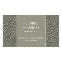 Mit Filigran geschmückte nebelhafte Eleganz-Visite