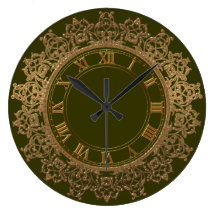 Mit Filigran geschmückte Wanduhr