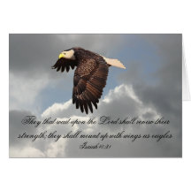 MIT FLÜGELN ALS EAGLES GRUßKARTE