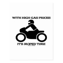 Mit hohen Gaspreisen hat es Moped-Zeit (Zeichen) Postkarten